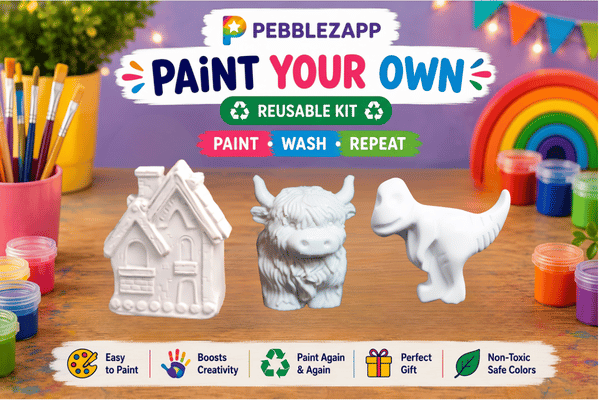 Reusable Ram Head, Cartoon Set & 2D House DIY Painting Kit โ Set of 3