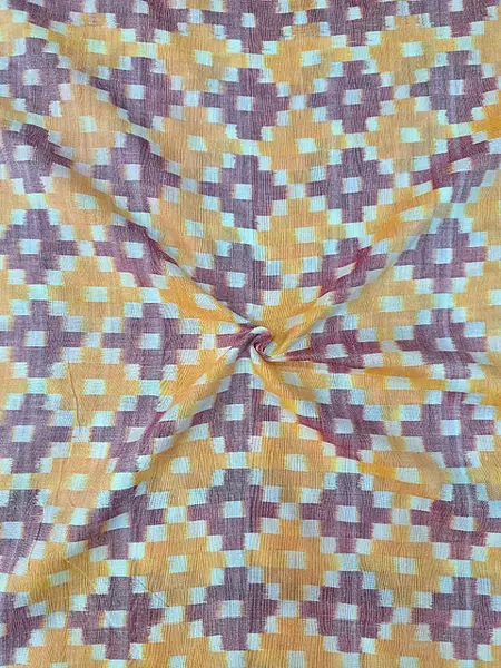 RANGIN SAKTA BANDHA FABRIC-LIGHT YELLOW PEACH