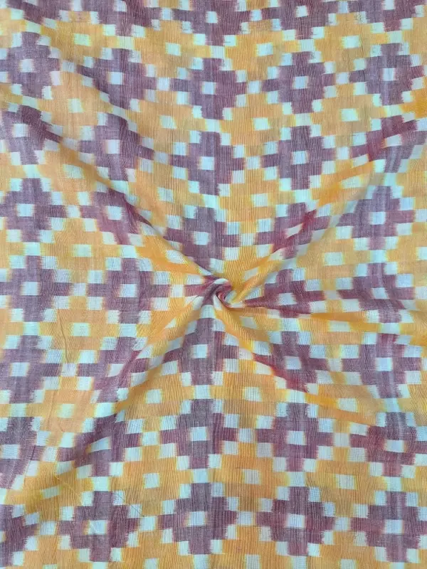 RANGIN SAKTA BANDHA FABRIC-LIGHT YELLOW PEACH