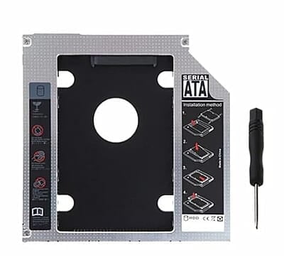 Ranz Caddy 12.7 MM Aluminium Hard Drive Enclosure (Blue, 12.5 Inch)