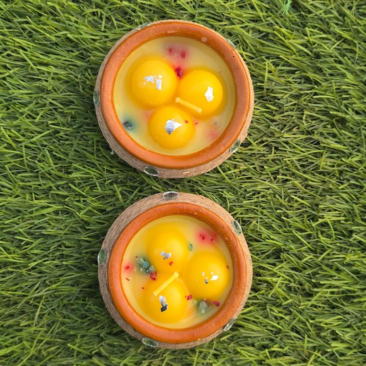 Diwali Candle - Mithai Sweets - Rasmalai- 2pc