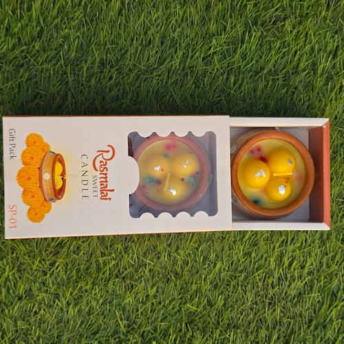 Diwali Candle - Mithai Sweets - Rasmalai- 2pc