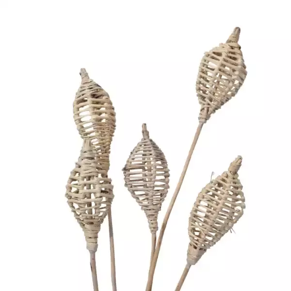 Natural rattan vine lamp stick decor for rustic home styling, dried floral craft by LeafnDeor