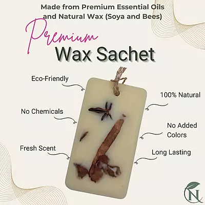 Natural Wax Sachet – Seven Scented Botanical Blend | Available in Rectangle, Oval, Hexa & Circle