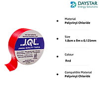 Jindal Quality Tape PVC Electrical Insulation Tape-Colored Pack of 10 Pieces (Red , 10)