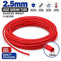 2.5mm Heat Shrink Tube Sleeve Wrap (1 meter)