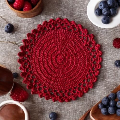 Crochet Single Colour Trivet 1 Crochet Single Colour Trivet 1