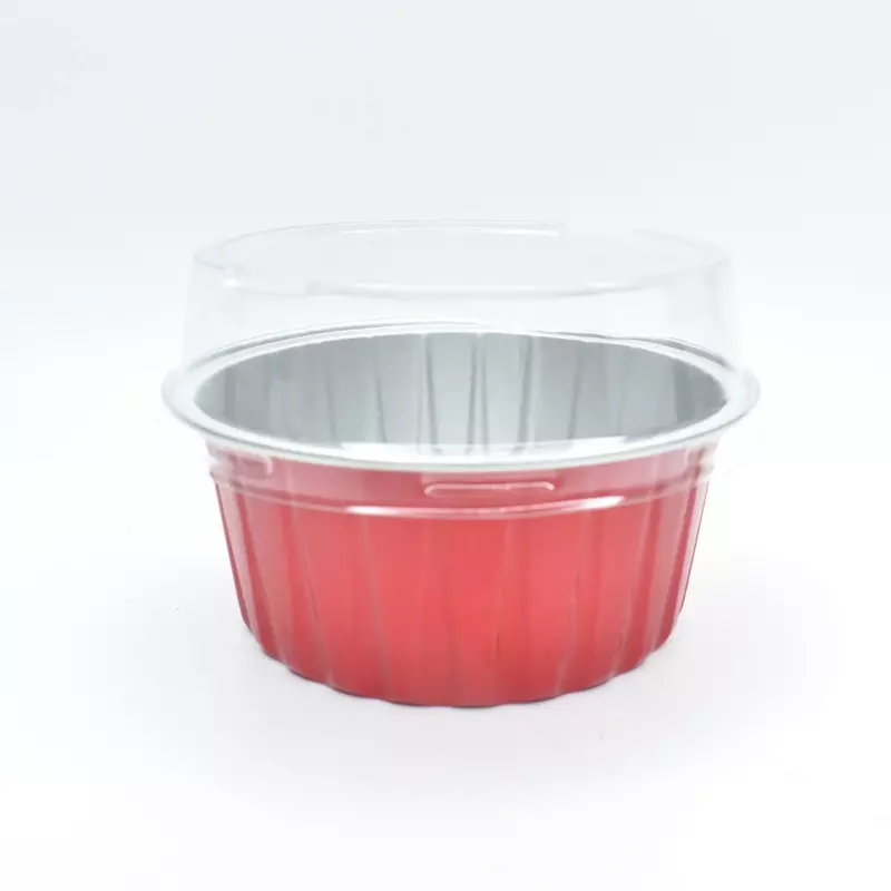 Red Round Foil Containers With Lid