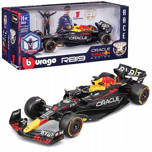 Red Bull RB19 with Pilot Max Verstappen F1 1:24 Bburago