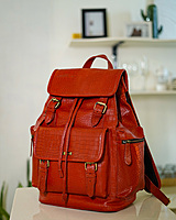 Red croco Bagpack