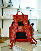 Red croco Bagpack