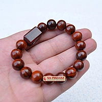 12mm Red Sandalwood (Lal Chandan) Designer Bracelet