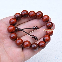 14mm Red Sandalwood (Lal Chandan) Chinese Design Bracelet