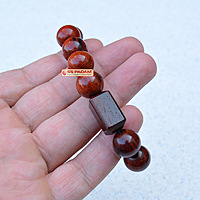 14mm Red Sandalwood (Lal Chandan) Designer Bracelet