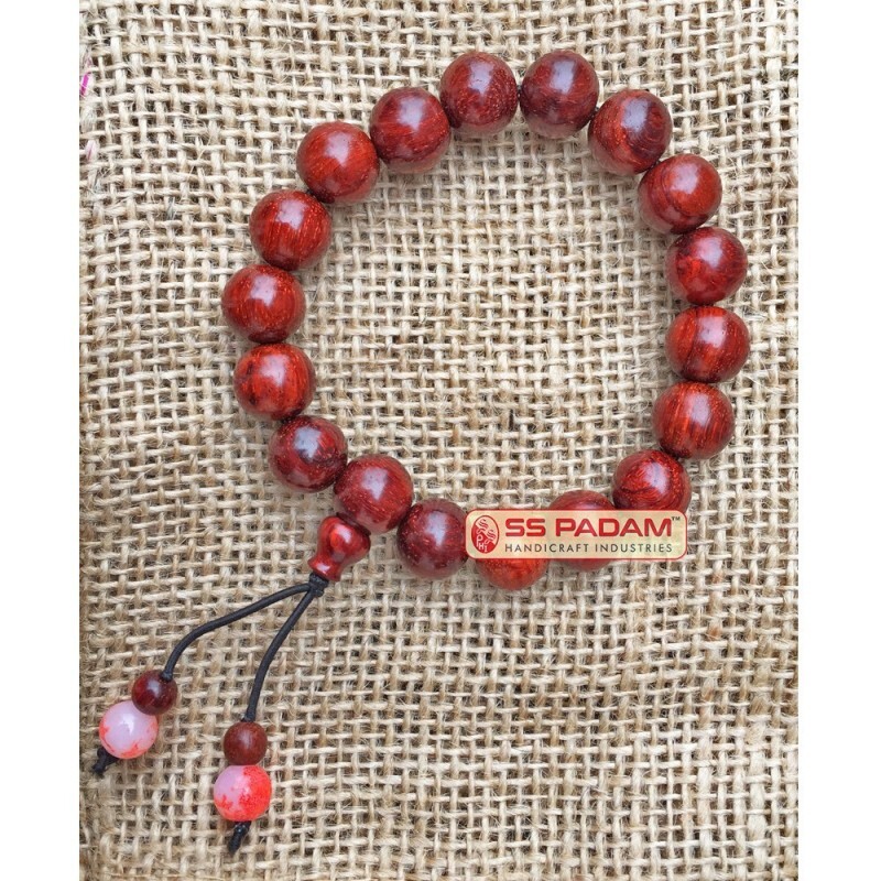 12mm Red Sandalwood (Lal Chandan) Bracelet