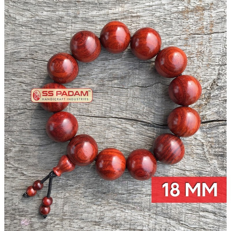 18mm Red Sandalwood (Lal Chandan) Bracelet