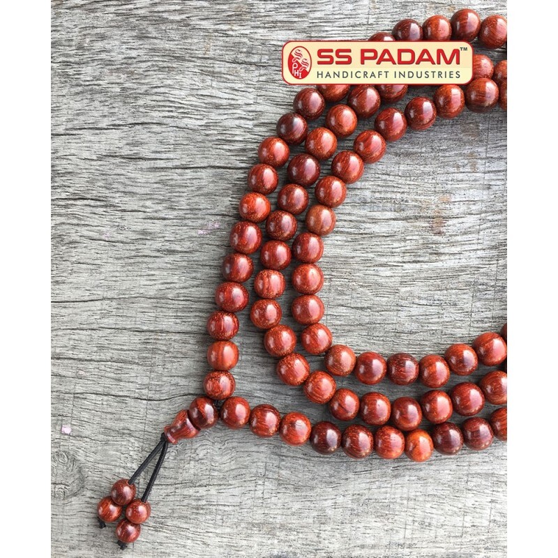 Red Sandalwood (Lal Chandan) Chinese Style Elastic Mala