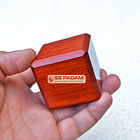 Red Padauk Wood Paperweight Pair