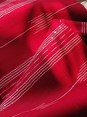 Red color handweave pure tassar saree