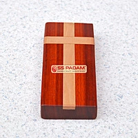 Red Padauk Wood Cross Designer Paperweight