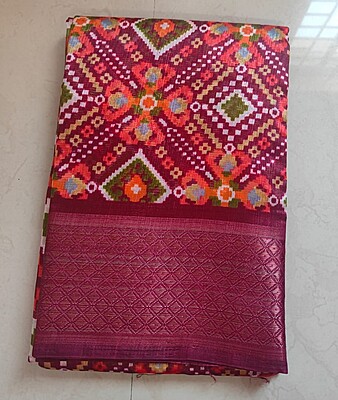 COTTON SAREE ZARI BORDER WITH BLOUSE - RED COTTON SAREE ZARI BORDER WITH BLOUSE - RED