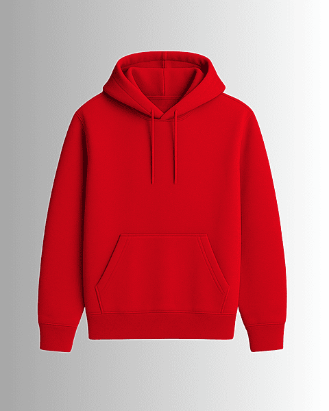 Unisex Red Beach Bear Graphic Printed All-Weather Hoodie