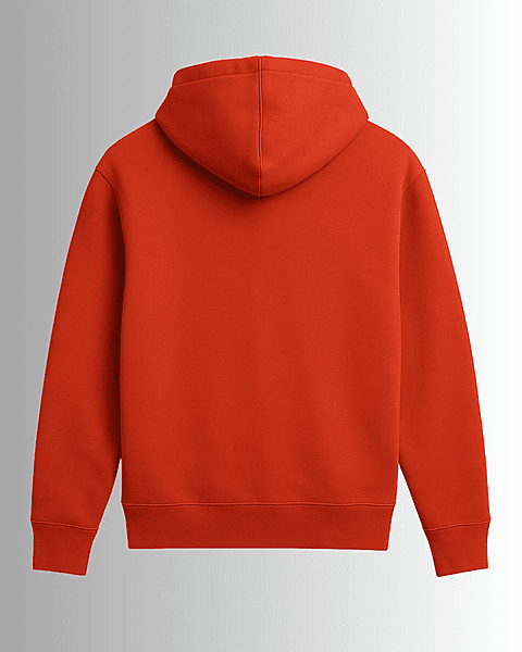 Unisex Red Plain All-Weather Hoodie