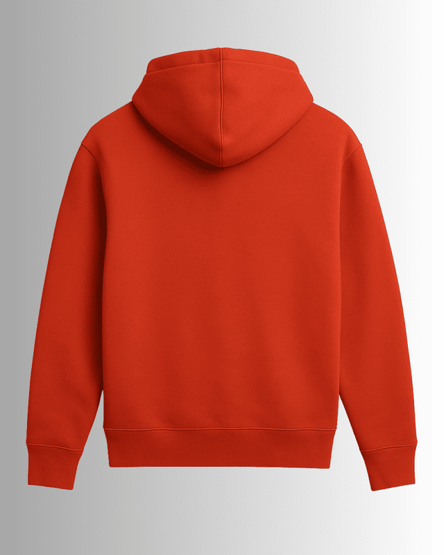 Unisex Red Plain All-Weather Hoodie