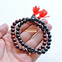 Ebony Wood & Red Sandalwood Punjabi Simrana – Spiritual Bracelet Set (1 Black & 1 Red)