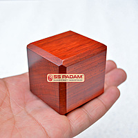 Red Padauk Wood Paperweight Pair