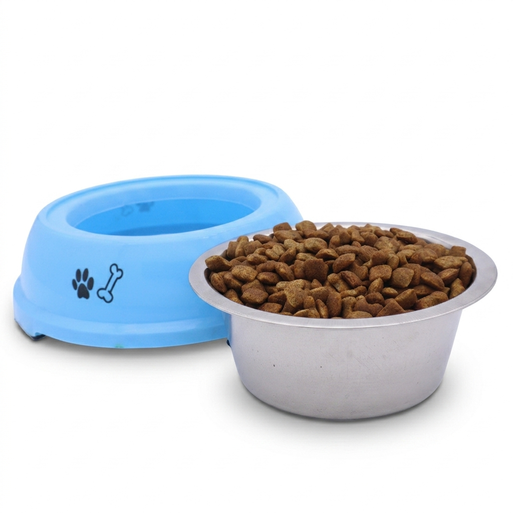 BWB 2-in-1 Detachable Stainless Steel Pet Bowl 850 ml– Anti-Skid Vibrant Blue Plastic Outer Shell with Paw Print Design- Large BWB 2-in-1 Detachable Stainless Steel Pet Bowl 850 ml– Anti-Skid Vibrant Blue Plastic Outer Shell with Paw Print Design- Large