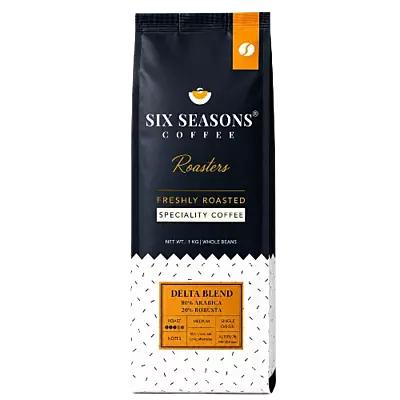 Six Seasons - Delta Blend 80:20 Coffee Beans 1 Kg