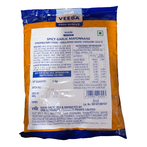 Veeba - Spicy Garlic Mayonnaise 1 Kg