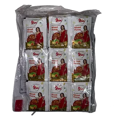 9am - Super Gold Mixed Pickle 7Grams Sachet (60 units)