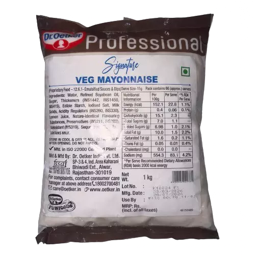 Dr Oetker - Signature Veg Mayonnaise 1 Kg