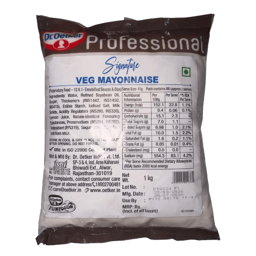 Dr Oetker - Signature Veg Mayonnaise 1 Kg
