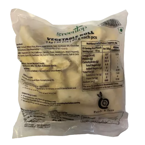 Green Top - Veg Spring Roll 1 Kg (25*40 Grams)