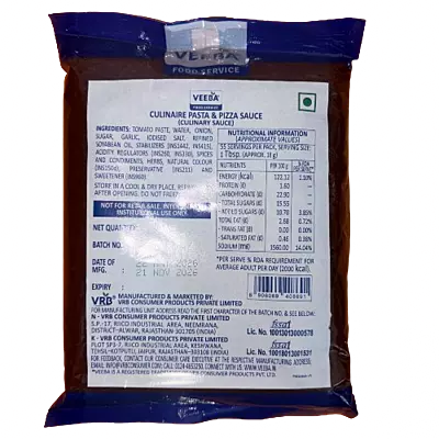 Veeba - Culinaire Pizza Pasta Sauce 1 Kg