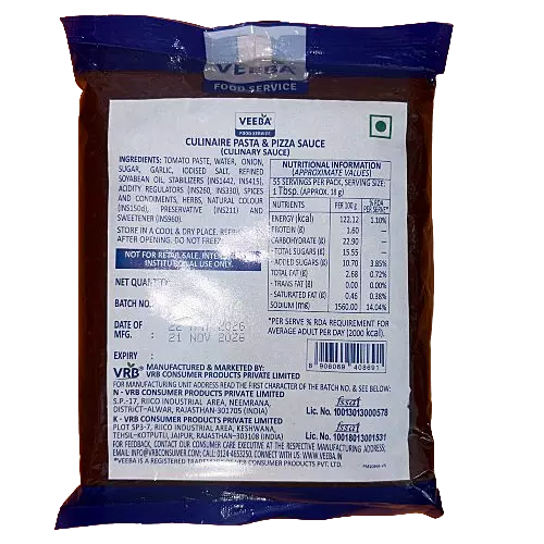 Veeba - Culinaire Pizza Pasta Sauce 1 Kg