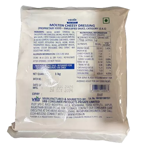 Veeba - Molten Cheesy Dressing 1 Kg