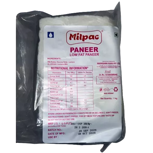 Milpac - Low Fat Paneer 1 kg