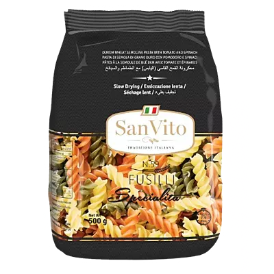 San Vito - Tricolor Fusilli Pasta 500 Grams