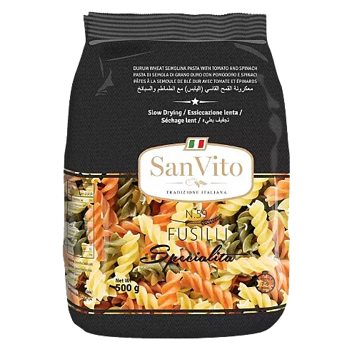 San Vito - Tricolor Fusilli Pasta 500 Grams