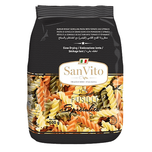 San Vito - Tricolor Fusilli Pasta 500 Grams