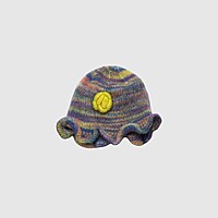 (3-4 Years) Kids Multicolor Handknitted Sweater with Cap, Rainbow Striped Pattern