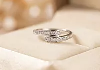 925 Silver Shimmering Path Bypass Ring