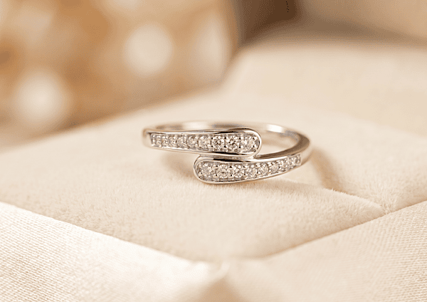 925 Silver Shimmering Path Bypass Ring