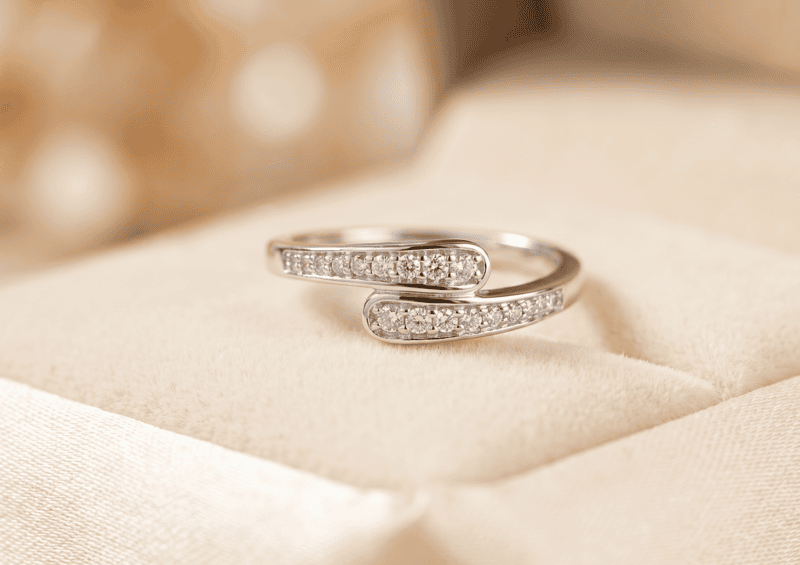 925 Silver Shimmering Path Bypass Ring