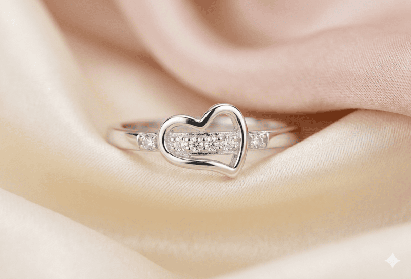 925 Sterling Silver Heart’s Radiance Ring