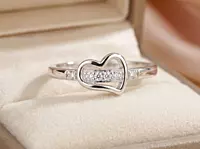 925 Sterling Silver Heart’s Radiance Ring